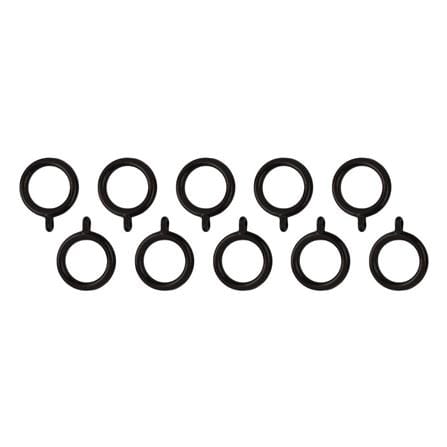 CURTAIN RINGS HOME LIVING STYLE 33MM DARK BROWN 10PCS