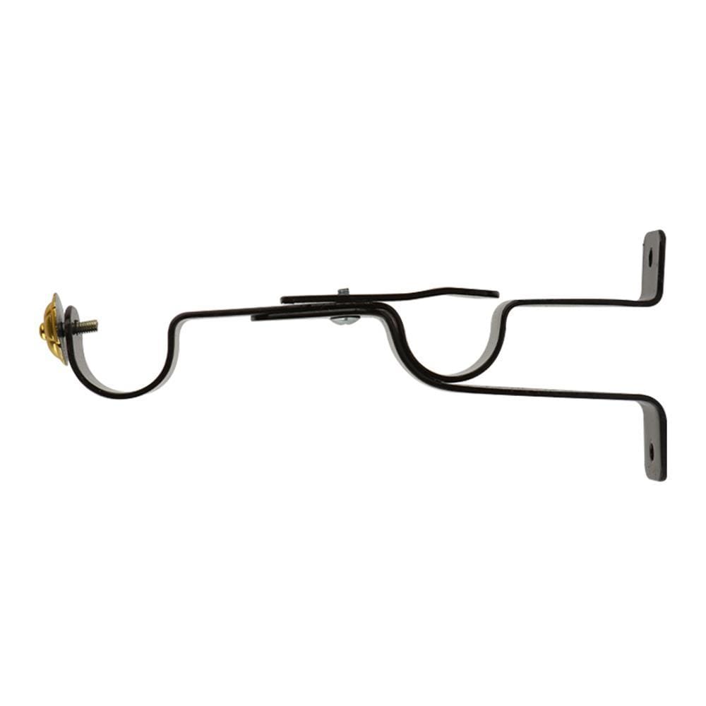 WALL BRACKET HOME LIVING STYLE STEEL 2-LAYER 25MM DARK BROWN