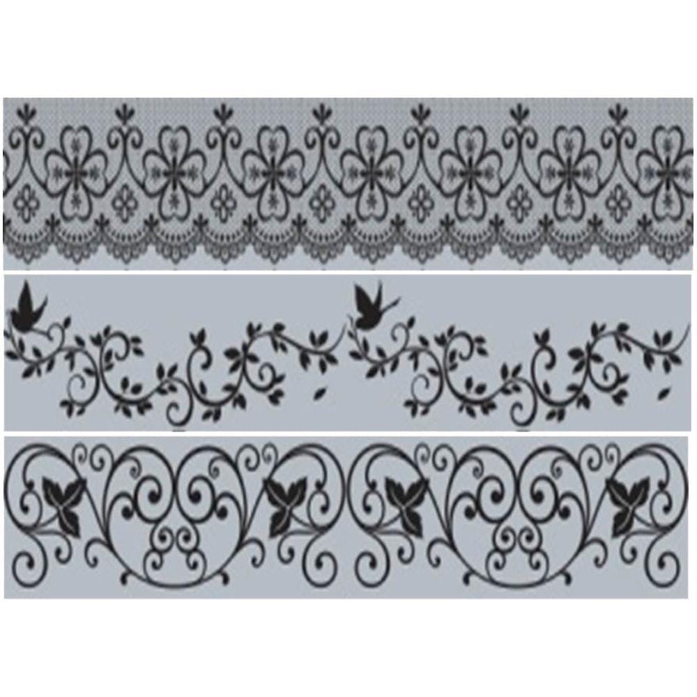 STM WALL STICKER BORDER LB-BLK 200X20CM