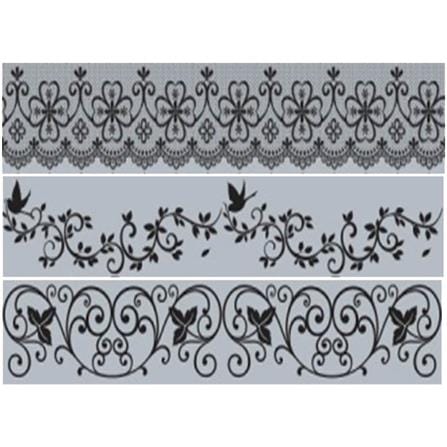 STM WALL STICKER BORDER LB-BLK 200X20CM