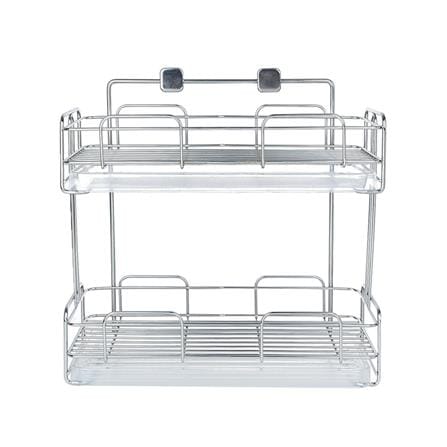 STAINLESS STEEL HANGING SHELF WITH TRAY KECH 2-TIER
