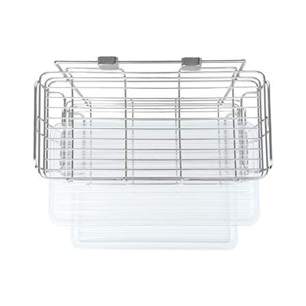 STAINLESS STEEL HANGING SHELF WITH TRAY KECH 2-TIER