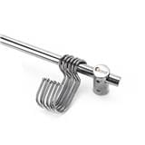 STAINLESS STEEL KITCHEN RAIL WITH 6 HOOKS EKONO 100CM