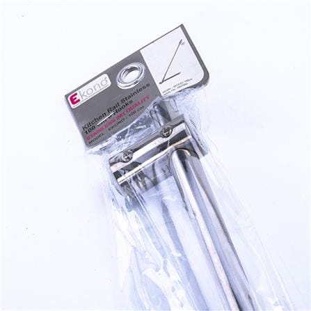 STAINLESS STEEL KITCHEN RAIL WITH 6 HOOKS EKONO 100CM