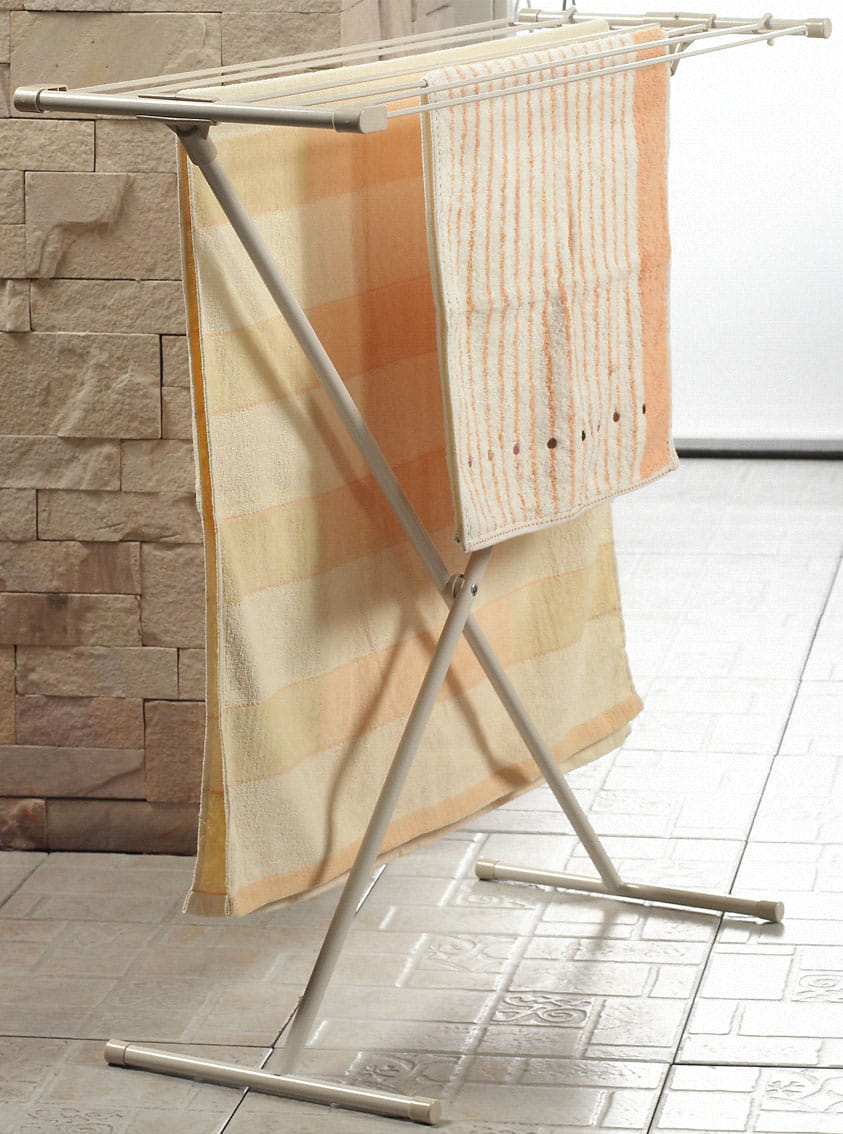 TOWEL RACK 7 BARS 82x32x82cm CREAM PLIM