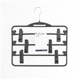 3-TIER CLOTHES HANGER WITH CLIPS PLIM HHG009-B BLACK