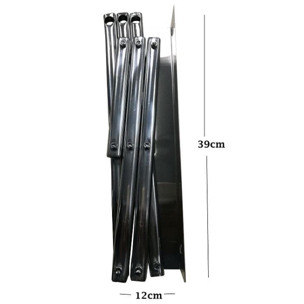 WALL RACK STAINLESS 3 BARS 100cm PLIM