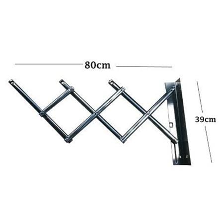 WALL RACK STAINLESS 3 BARS 100cm PLIM