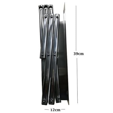WALL RACK STAINLESS 3 BARS 100cm PLIM