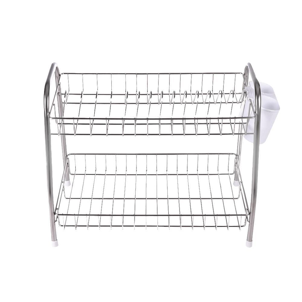2-TIER STAINLESS STEEL FREESTANDING DISH DRAINER EKONO S