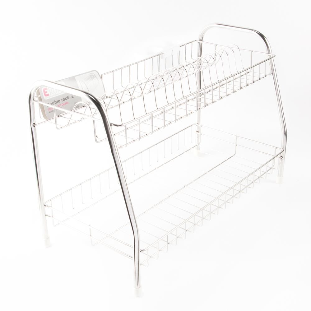 2-TIER STAINLESS DISH DRAINER RACK EKONO L
