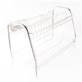 2-TIER STAINLESS DISH DRAINER RACK EKONO L