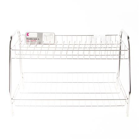 2-TIER STAINLESS DISH DRAINER RACK EKONO L