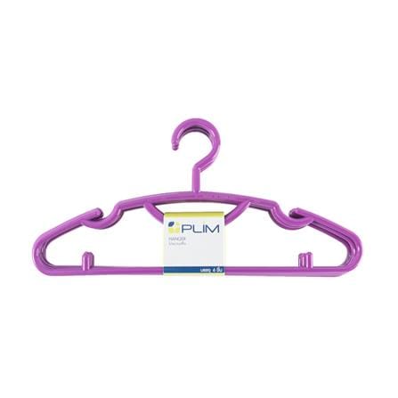 CLOTHES HANGER PLIM KING SIZE PURPLE PACK6