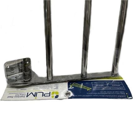 WALL RACK STAINLESS FOLDABLE 3 BARS 80cm PLIM