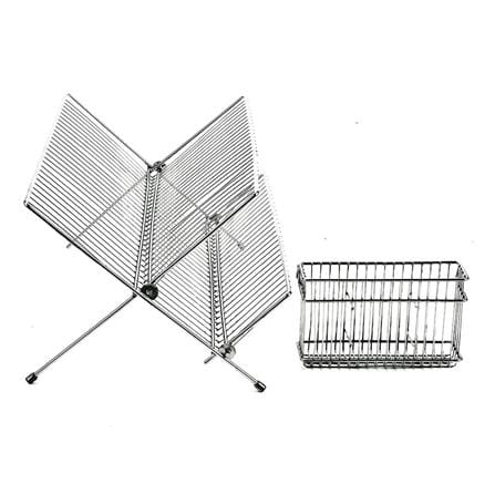 X-SHAPED DISH DRAINER RACK WITH CUTLERY HOLDER KECH HP-015