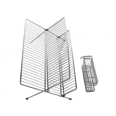 X-SHAPED DISH DRAINER RACK WITH CUTLERY HOLDER KECH HP-015