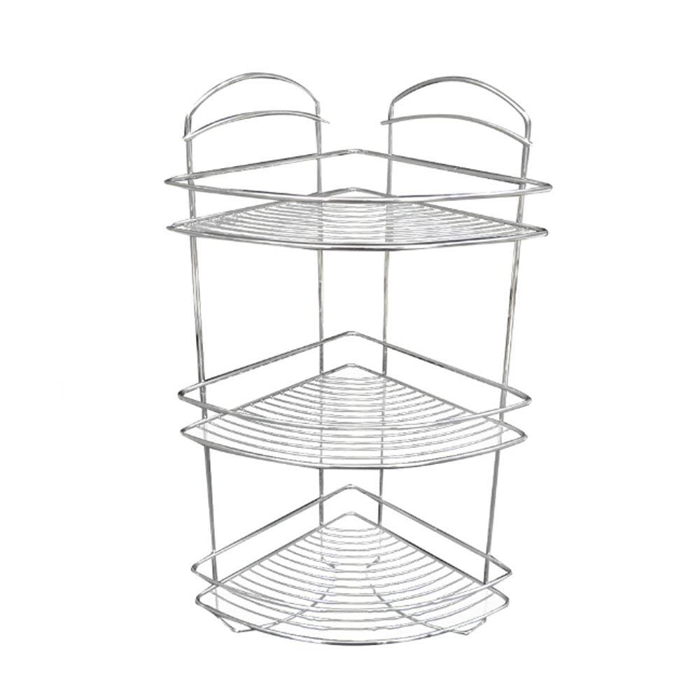 CORNER RACK CHROME 3TIERS CW12076