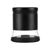 ROUND GLASS CANISTER WITH SCREW LID S BLACK