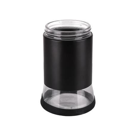 ROUND GLASS CANISTER WITH SCREW LID M BLACK