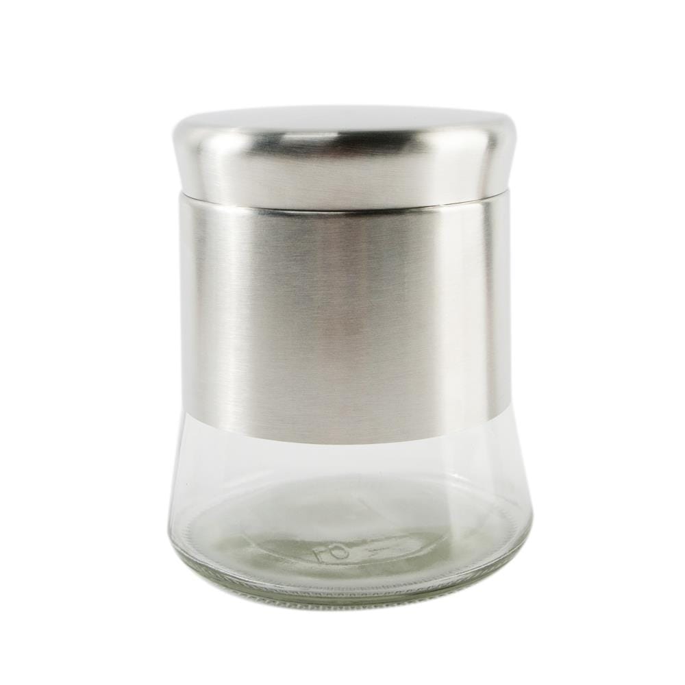 ROUND GLASS CANISTER WITH SCREW LID S