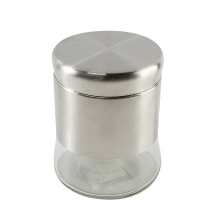 ROUND GLASS CANISTER WITH SCREW LID S