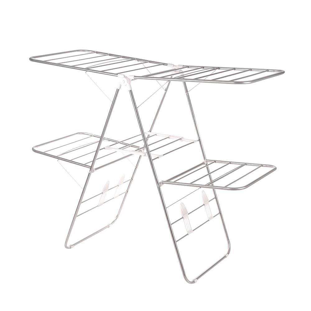 TOWEL RACK STNLESS 2TIER FOLDABLE 137X60X112CM PLIM