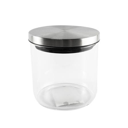 ROUND GLASS CANISTER WITH PULL LID S 0.45L