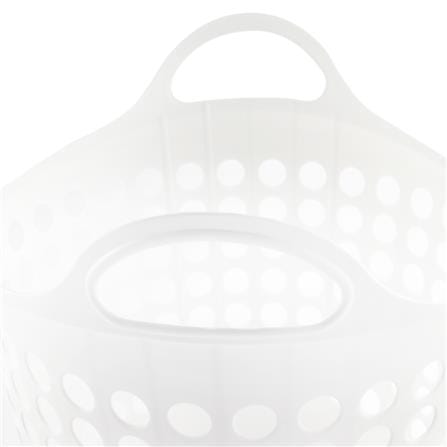 ROUND LAUNDRY BASKET PIONEER 86100014 WHITE