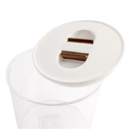 CANISTER PS 0.6L PULL LID WHITE