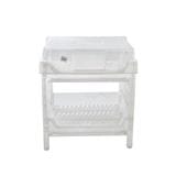 2-TIER PLASTIC DISH DRAINER WITH LID SN 787 WHITE
