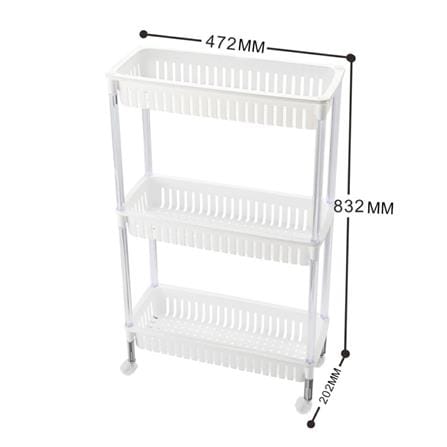 KEYWAY PLASTIC SHELF AP383 W48XD20XH84 CM WHITE