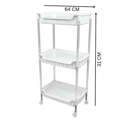 KEYWAY PLASTIC SHELF AP373 W39.6XD25.4XH83.2 CM WHITE