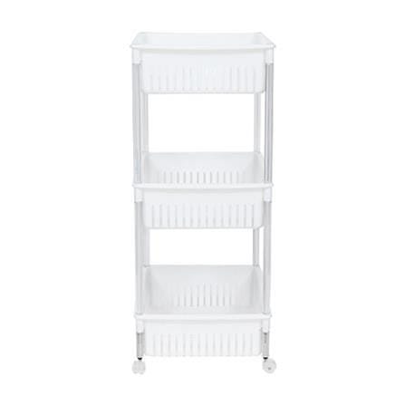 KEYWAY PLASTIC SHELF 3 TIER AP903 W47.1XD35.6XH83.3 CM WHITE