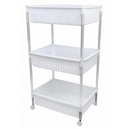 KEYWAY PLASTIC SHELF 3 TIER AP903 W47.1XD35.6XH83.3 CM WHITE