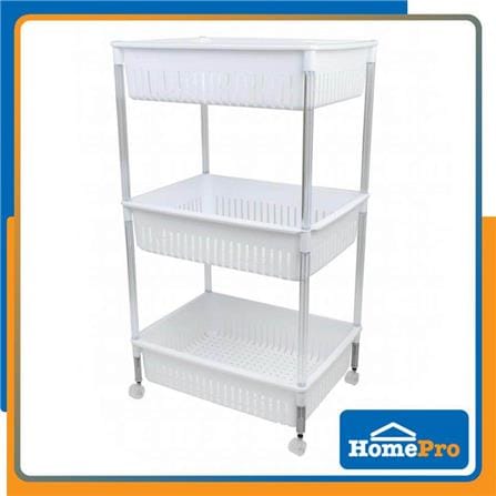 KEYWAY PLASTIC SHELF 3 TIER AP903 W47.1XD35.6XH83.3 CM WHITE