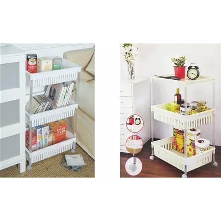 KEYWAY PLASTIC SHELF 3 TIER AP903 W47.1XD35.6XH83.3 CM WHITE