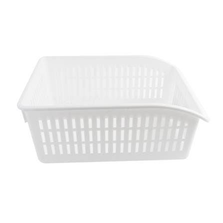 WIDE RECTANGULAR STORAGE BASKET EKDUMRONG D-5224 WHITE