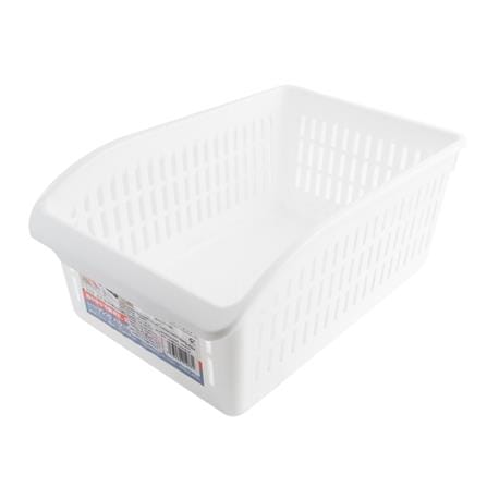 WIDE RECTANGULAR STORAGE BASKET EKDUMRONG D-5224 WHITE