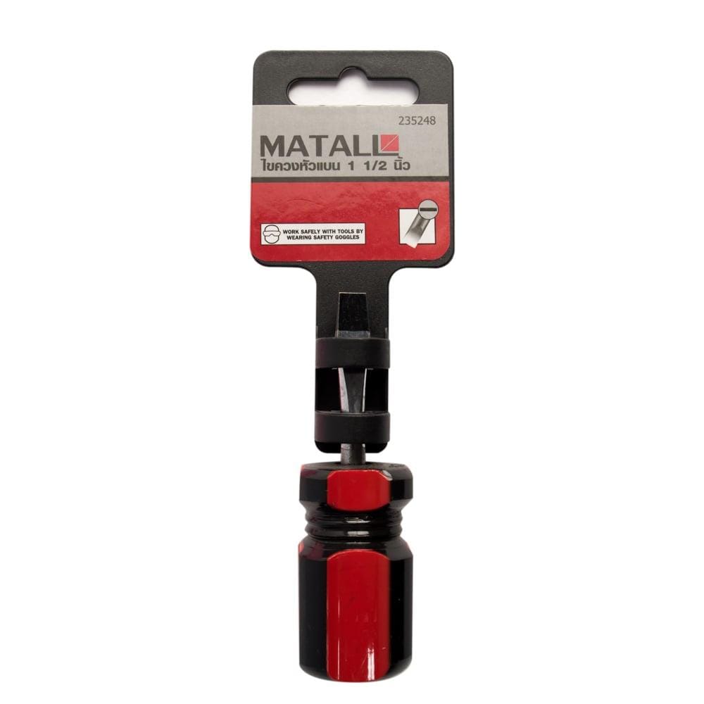 MATALL STEEL SCREWDRIVER SC38X6SH 1/5" BLACK-RED