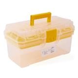 HOMEPRO HUALEI TOOL BOX PLASTIC WITH TRAY CLEAR 12INCH W30.5XD17XH14.5 CM