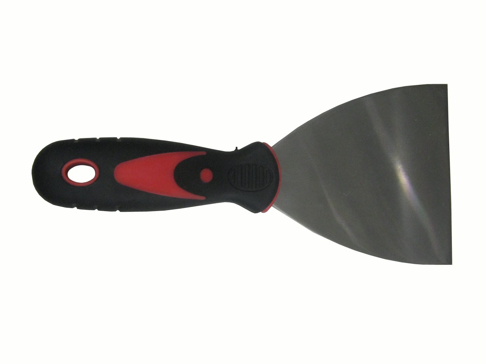 PUTTY KNIFE WITH PLASTIC HANDLE SHINO 4IN BLACK-RED