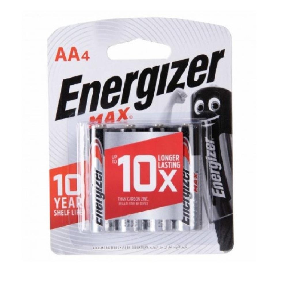 MAX AA 1.5V ALKALINE BATTERY 4PC E91BP4M ENERGIZER