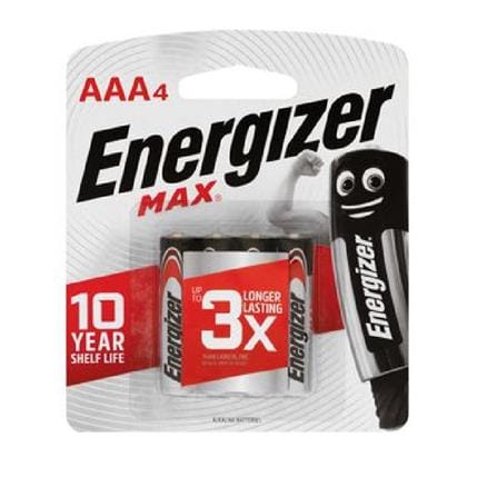 MAX AAA 1.5V ALKALINE BATTERY 4 PIECES E92BP4M ENERGIZER