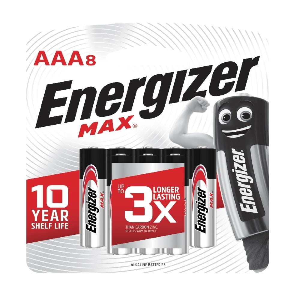 MAX AAA 1.5V ALKALINE BATTERY 8PC E92BP8M ENERGIZER