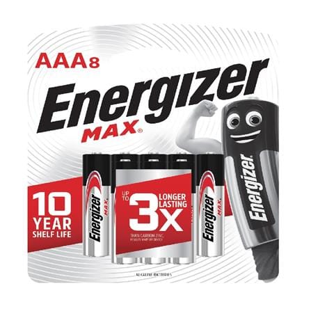 MAX AAA 1.5V ALKALINE BATTERY 8PC E92BP8M ENERGIZER