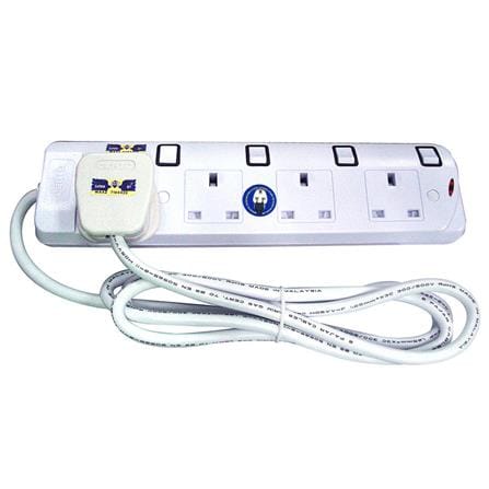 CENTO TRAILING SOCKET CT584 4 GANG 2M WHITE