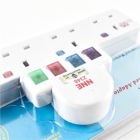 4 WAY T-ADAPTOR WITH NEON 2348 NNE