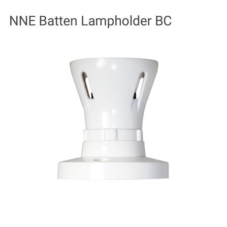 NNE BAYONET CAP BATTEN LAMPHOLDER 83320 WHITE