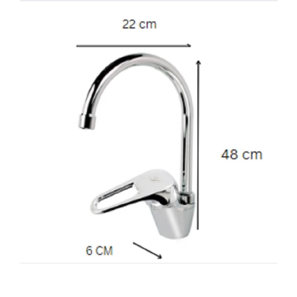 PARNO SINK FAUCET PN-3034 CHROME H48XW22XD6 CM